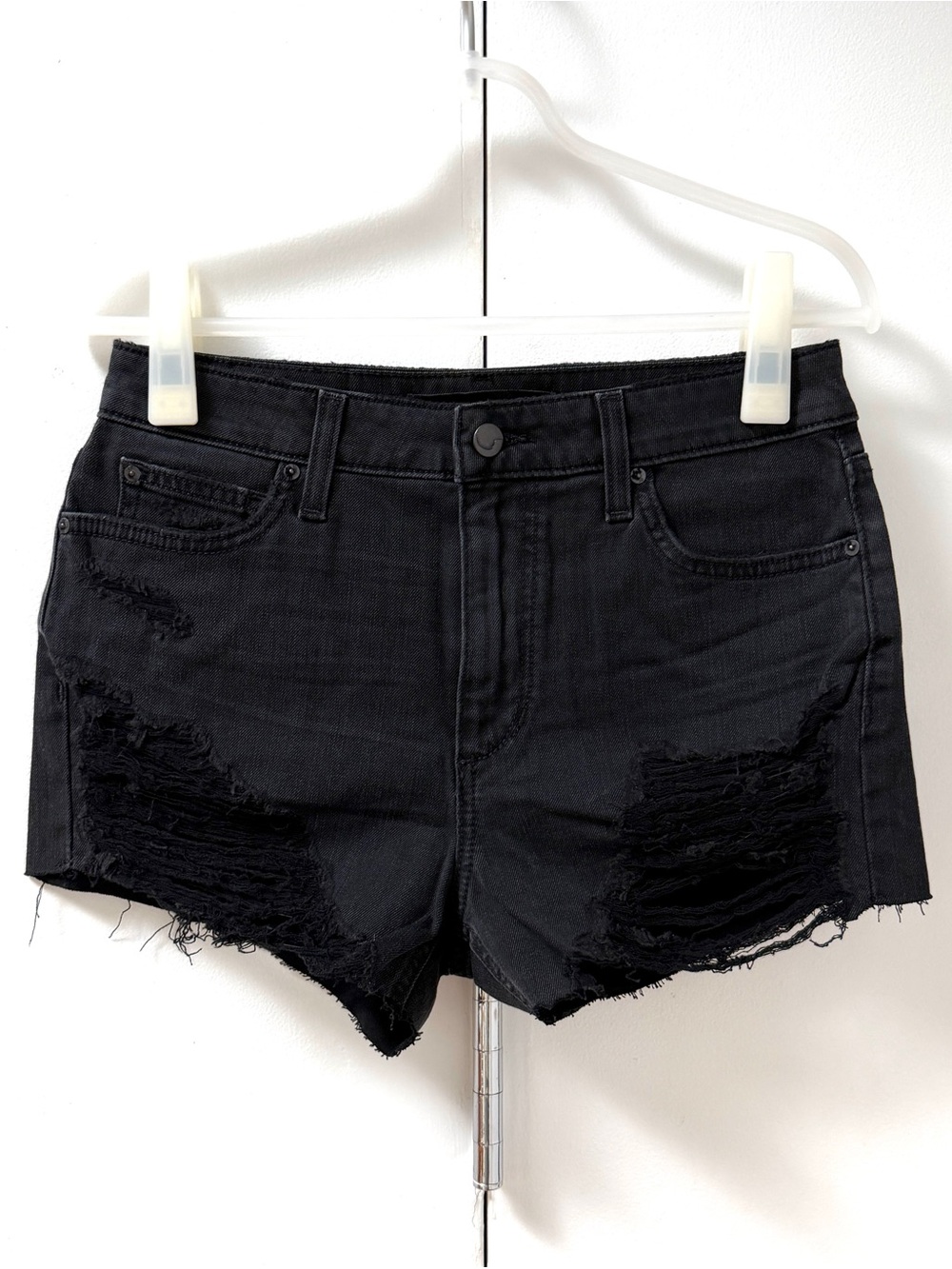Joe's Jeans Black Distressed Denim Cutoff Shorts - NWT SZ 26